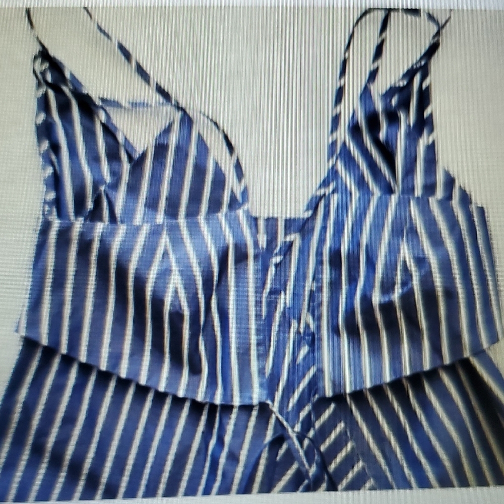 Rebecca Taylor Blue and White Sleeveless Sundress Size 0 - Picture 7 of 10
